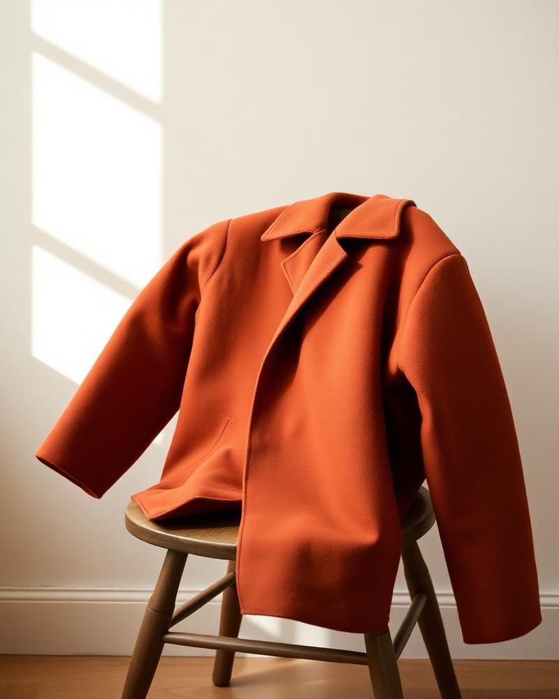 Terracotta Wool Coat